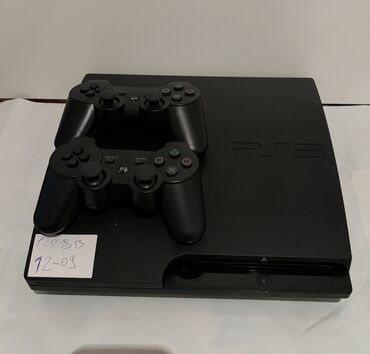 PS3 (Sony PlayStation 3): Playstation 3 slim. 120gb 10 oyun. Hər bir şeyi işləkdi