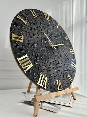 led свет: Настенные часы Rain в современном стиле (50x50см) - Настенные часы — 9