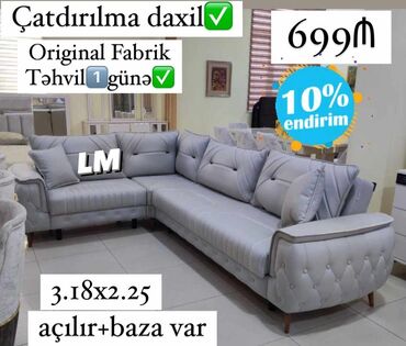 kreditle divan satisi: Künc divan, Qonaq otağı üçün, Bazalı, Açılan, Kitab