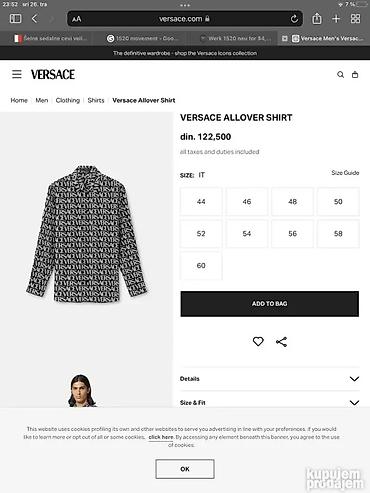 Košulje: Košulja Versace, bоја - Bela — 12