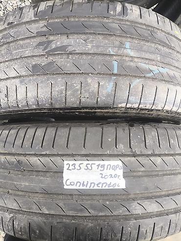 continental: Шины 235 / 55 / R 19, Лето, Б/у, Пара, Внедорожные (АТ/МТ), Continental — 1