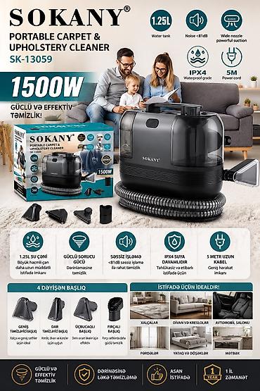 №: 17670 Məhsulun adı: Yuyucu tozsoran Sokany SK-13059 nəm/quru 1500 W