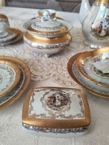 Çay dəstləri və servizlər: Çay dəsti, rəng - Qızılı, Farfor, 6 nəfərlik, Almaniya — 5