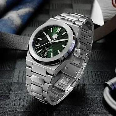 Ručni satovi: San Martin SN076-G - 42mm- Zelena - Patek Philippe Nautilus Potpuno — 8