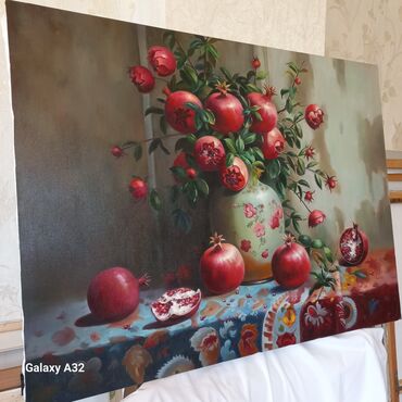 Şəkillər, tablolar: Ölçü 120/80 (12 ədəd). Böyükdürlər. Kətan parça üzərində yağlı boya — 5