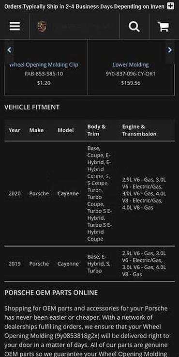 v500 obd2: RUB ZADNJI DESNI ZA PORSCHE CAYENNE | Porsche Cayenne zadnji desni — 4