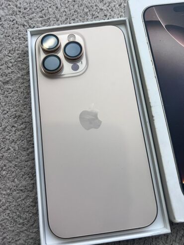 продаю связи с переездом: IPhone 16 Pro Max, Колдонулган, 256 ГБ, Desert Titanium, Куту, 91 %