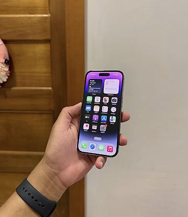 i̇pone 8: IPhone 14 Pro, 256 GB, Deep Purple, Zəmanət, Simsiz şarj, Face ID — 5