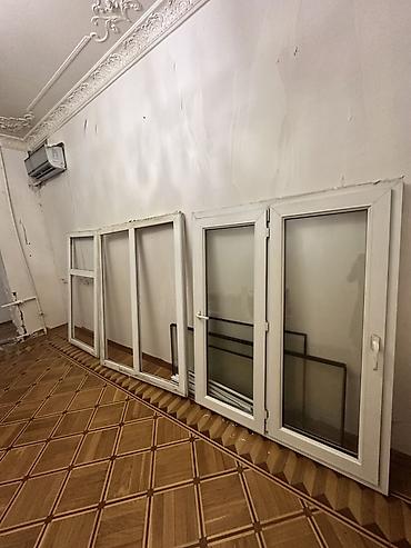 balkonlar: Satılır PVC pəncərə komplekti. Ağ rəngli plastik çərçivədən — 7