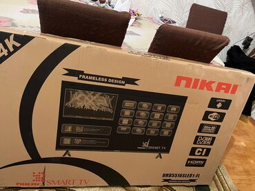 ремонт жк телевизоров: Nikai UHD5516SLED1-FL Smart TV – çərçivəsiz dizayn Xüsusiyyətlər: -
