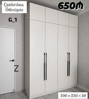 lider mebel: Yeni, 4 qapılı, Boz, Açılan, Düz dolab — 1