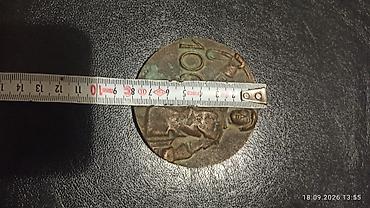 Монеты: Yubiley medalı – “1889–1989” yazılı bürünc medalyon - Material — 3