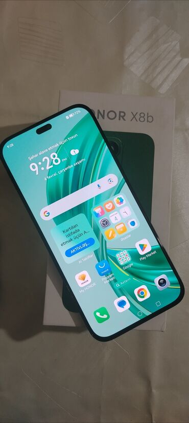 telefon ratsiya: Honor X8b, 8 GB, rəng - Qara, Barmaq izi