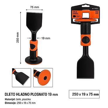 KMT Pljosnato dleto za kamen 2389298 Opis: - Dleto sa ravnim sečivom