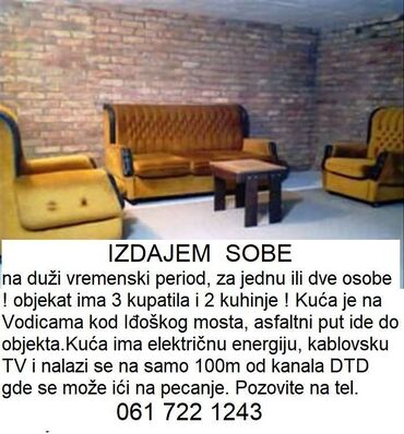 iznajmljivanje soba beograd: 25 kv. m