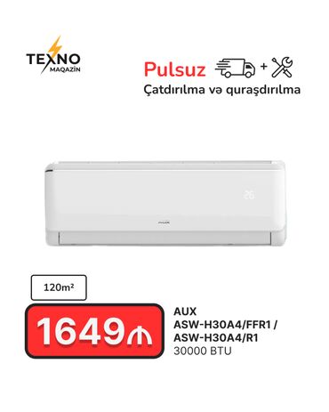 sharp kondisioner: Kondisioner AUX, Yeni, 100-dən çox kv. m, Split sistem, Kredit var, Pulsuz quraşdırılma