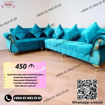 Divanlar: Künc divan, Yeni, Açılan, Bazalı, Parça, Şəhərdaxili pulsuz çatdırılma