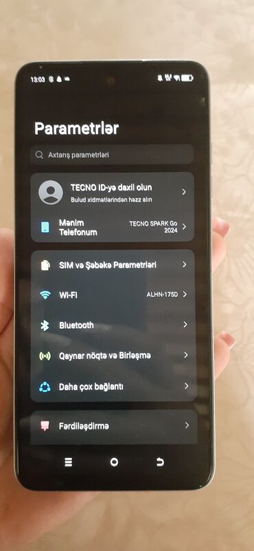 телефон раскладушка флай ezzy trendy: Tecno Spark Go, 128 GB, rəng - Göy, Sensor, Barmaq izi, İki sim kartlı