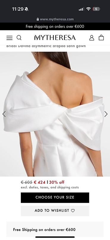 xonca satisi: Solace London – Bridal Davina asimmetrik drapeli atlas don - Rəng — 5
