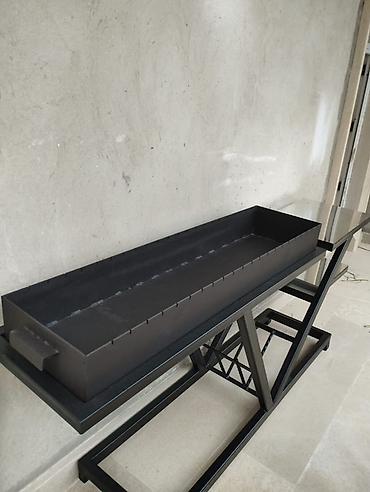Все для дома и сада: Metall karkaslı barbekü/şamdan üçün servis konsolu - Material: qalın — 5