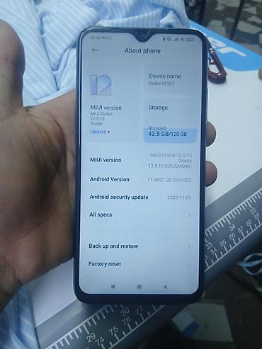 наушник п9: Смартфон Xiaomi Redmi (серия 9T/подобная) в бирюзовом цвете — 1