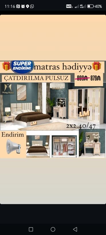 Yataq otağı dəstləri: 2 təknəfərlik çarpayı, Dolab, Komod, Termo, Türkiyə, Yeni -da lalafo.az — 10 Yataq otağı dəstləri: 2 təknəfərlik çarpayı, Dolab, Komod, Termo, Türkiyə, Yeni — 10