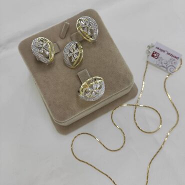 кольцо с камнем: Италия Эксклюзив Серебро покрыто желтое золото пробы 925 Дизайн Италия