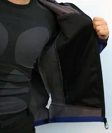 Jakne za prelazni period: Muška softshell jakna sa kapuljačom – plavo/crna - Materijal — 13