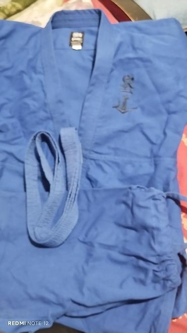 idman şort: Mavi rəngli döyüş sənətləri geyimi (kimono/gi) dəsti - Üst, şalvar və — 2