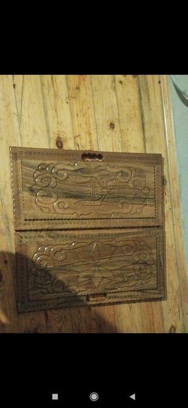 Çaydanlar: Taxta nərd taxtası – əl oyma naxışlı - Material: təbii ağac