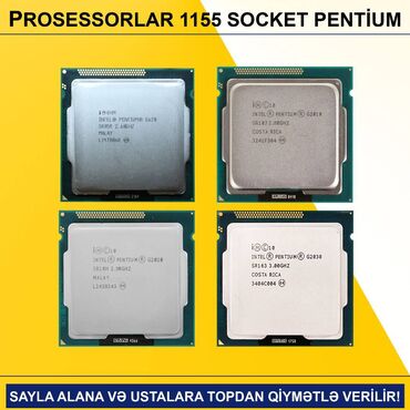 Boşqablar: Prosessor Intel Pentium Prosessorlar “LGA 1155 (2ci/3cü nəsil) İntel Pentium”, 2 nüvə, İşlənmiş