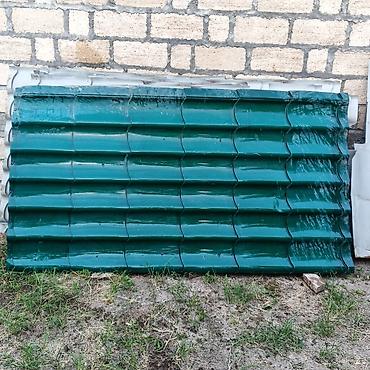 qapi ucun aksesuarlar: Yaşıl rəngli metal profnastil/metal kiremit panelləri Məhsulun — 3