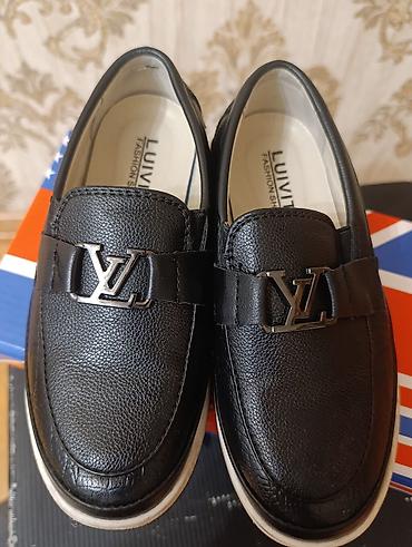 черные мужские мокасины: Qara rəngli kişi loaferləri - Brend: Luivito (daxili etiketi - Model — 1
