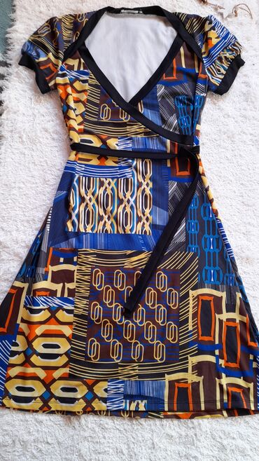 haljine za punije žene: M (EU 38), color - Multicolored, Short sleeves