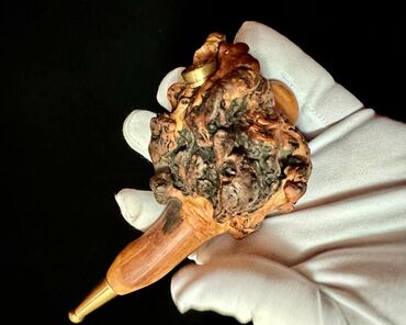 Qəlyan, vayp və aksesuarları: Qeyri-adi dizayna malik, əl işi taxta tənbəki. Ağac kökündən — 4