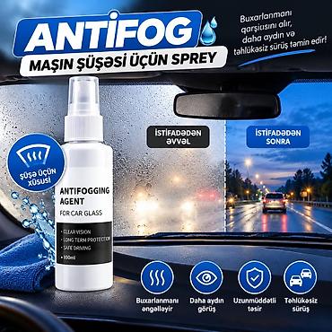 Par sprayı (maşın üçün) Antifogging Agent for Glass, şüşə
