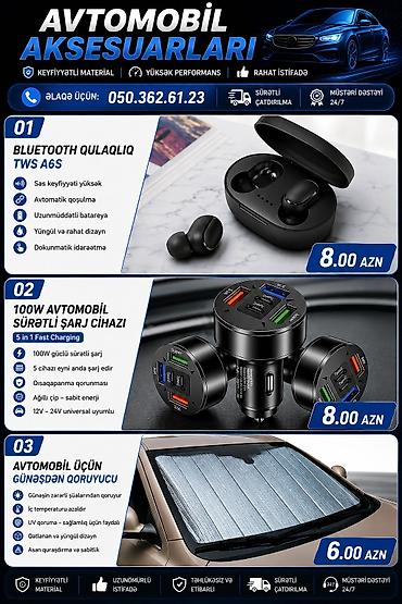 changan uni z adapter: Avtomobil və telefon aksesuarları 1) Bluetooth qulaqcıq TWS A6S – — 1