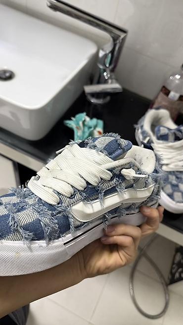 Кроссовки и спортивная обувь: Denim naxışlı kişi/qadın krossovkaları - Model: skate tərzi, aşağı — 4