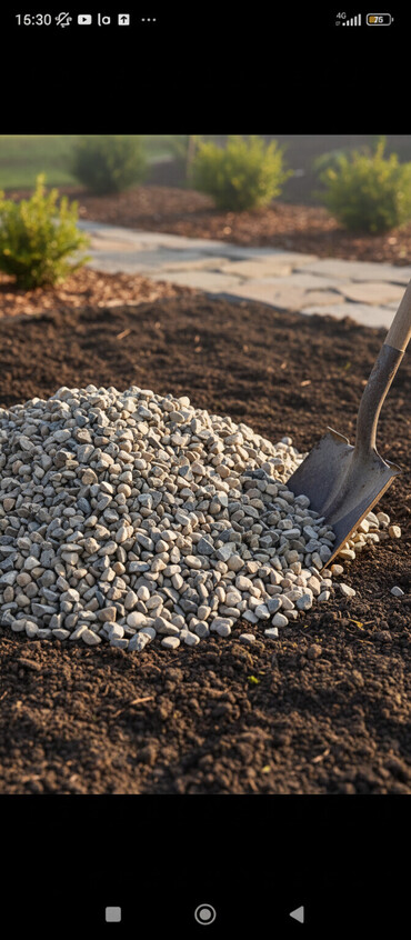 Смесь щебень и отсев: Щебень, оптималька, отцев, смесь,
глина 
песок — 1