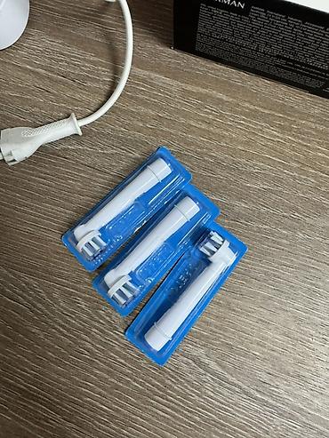 diş fırçası: Oral-B Braun elektrik diş fırçası (mavi-ağ rəng). Ustunde hediye dis — 3