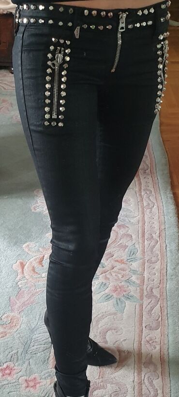 Farmerke: REPLAY original crne farmerke sa nitnama, baš moćno izgledaju, blago — 10