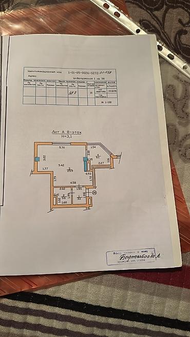 стройка домов: 1 комната, 39 м², Джал-29 Элитка, 8 этаж, Евроремонт — 7