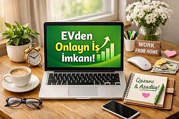Работа: EVdən onlayn iş imkanı - Tamamilə uzaqdan işləmə: yalnız internet — 1