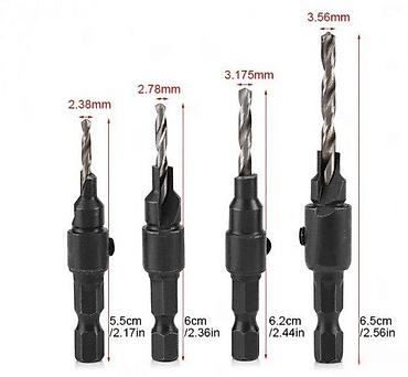 hilda laser: SET BURGIJA ZA SRAFOVE 4 KOM | HSS set burgija za busenje drveta sa — 4