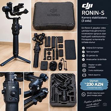 komp: DJI Ronin‑S – 3 oxlu kamera/fotoaparat stabilizatoru Peşəkar video — 1
