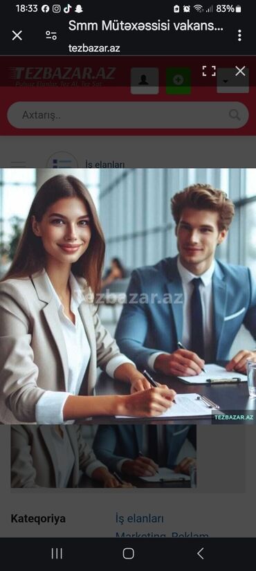 Marketinq, Reklam və PR: Marketoloq tələb olunur, Natamam iş günü, İstənilən yaş, Təcrübəsiz