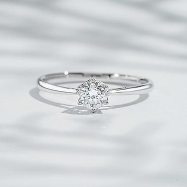 Үлпөт көйнөктөрү жана аксессуарлар: 💍 Кольцо из белого золота 750 пробы с лабораторным бриллиантом • — 3