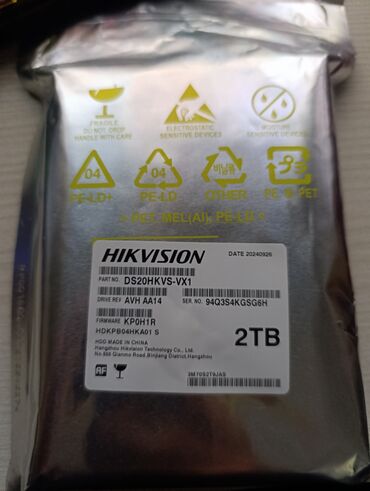 Жесткие диски, переносные винчестеры: Накопитель, Новый, Hikvision, HDD, 2 ТБ, 3.5", Для ПК