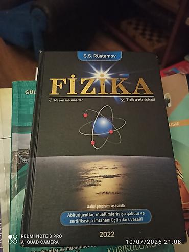 kimya toplu pdf: Məhsul: Fizika dərs vəsaiti Müəllif: S. S. Rüstəmov Nəşr ili: 2022 — 1