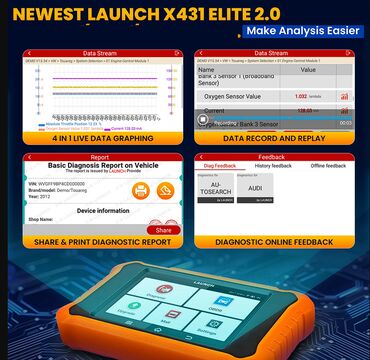 Alati za automobile: Novo - Launch Creader Elite V2.0 OBD2 Kia, Hyundai, Genesis Potpuna — 18